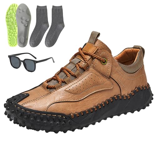 Cushygait Boots, Cushy Gait Shoes for Men, Men’s Vintage Leather Hiking Shoes, Orthopedic Arch Support, Waterproof Breathable
