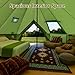 Bell Yurt Tent with Stove Jack, Waterproof Luxury 4 Season Tent 420D Oxford Cloth Green Glamping Tents for Family Outdoor Camping, Hunting, Party, All Year Living (Green Oxford 4M Yurt)