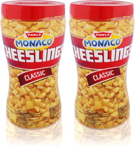 Image of Parle Monaco Cheeselings,Classic,150 gram Jar,Vegetarian (Pack of 2)