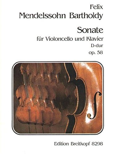 Sonate D Op.58 Violoncello et Piano livre de musique de chambre pour concerts et auditions