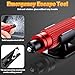 smosun Safehammer - Upgraded Safe Hammer Glass Breaker Under Water, Car Hammer Seatbelt Cutter Window Breaker Emergency Escape Tool, Safehammer Glass Breaker for New Cars (3PCS Red & Black & Silver)