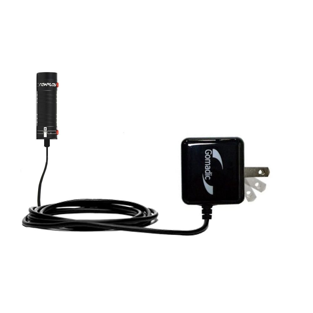 Gomadic High Output Home Wall AC Charger Designed for The Replay XD XD1080 / XD720 with Power Sleep Technology - Intelligently Designed with Gomadic TipExchange