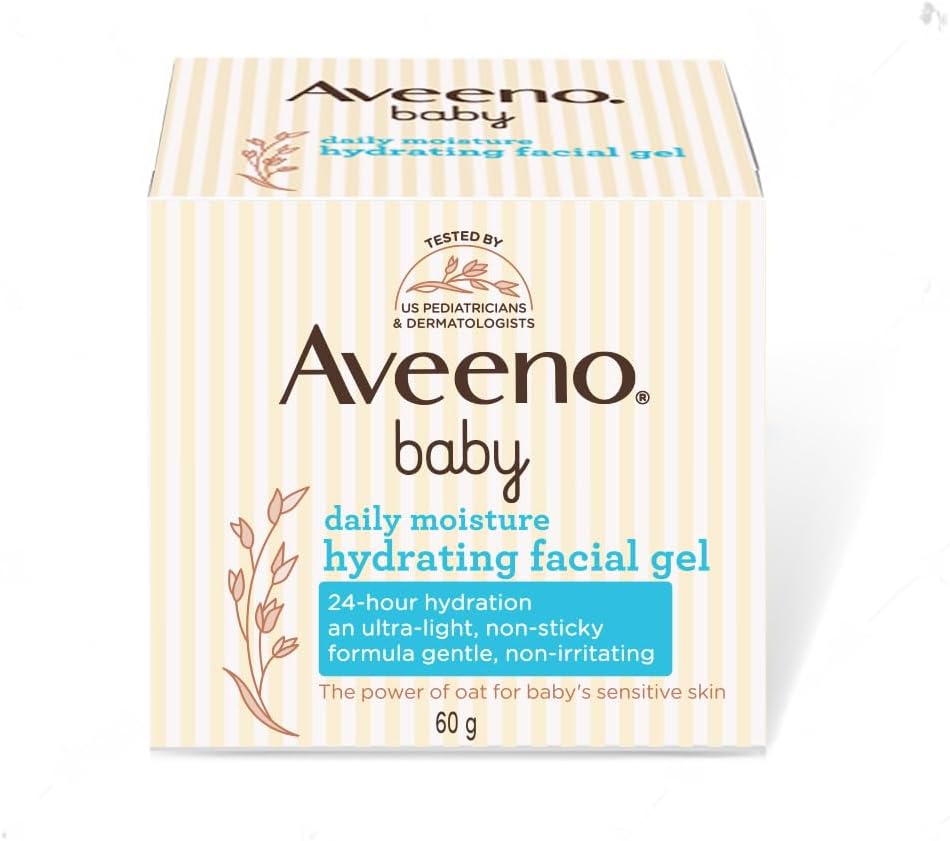 Baby Daily Moisture Hydrating Facial Gel (Cream) 60g I Ultra-light | 24 hours moisturisation Face cream | Triple oat extract & avocado oil I Paediatrician recommended