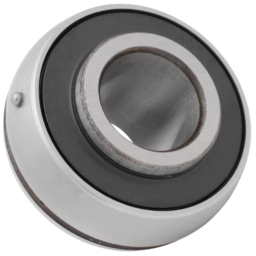 UC204 - Insert Bearing - 0.787 in Bore - 1.85 in Outer Diameter - 1.22 in Width - 0.669 in Outer Ring Width - Set Screw Locking Collar, Double Sealing, Relubricable