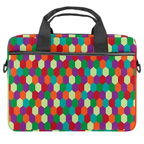 Sac à bandoulière pour ordinateur portable anti-rayures à motif géométrique