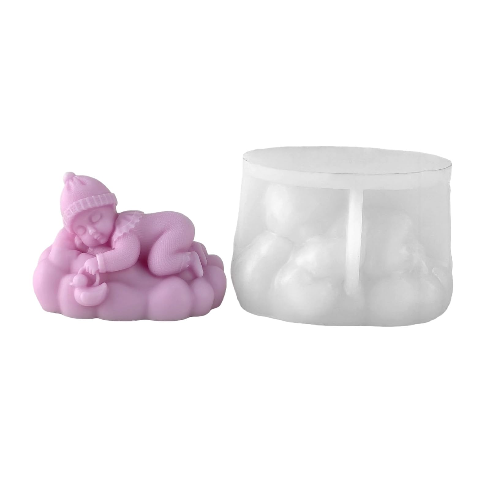 LUCKGONI Sleep Shape Silicone Candle For Resin Casting Candle Soap Gypsum Ornament and Home Decoration