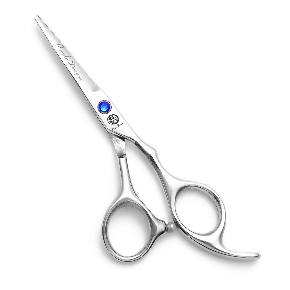 Purple Dragon 4“/5"/5.5"/6"/6.5"/7"/7.5"/8"/9"/10" Sharp Edge Salon Hair Cutting Shears - Pet/Dog Grooming Scissors with Bag - Perfect for Barber or Pet Groomer