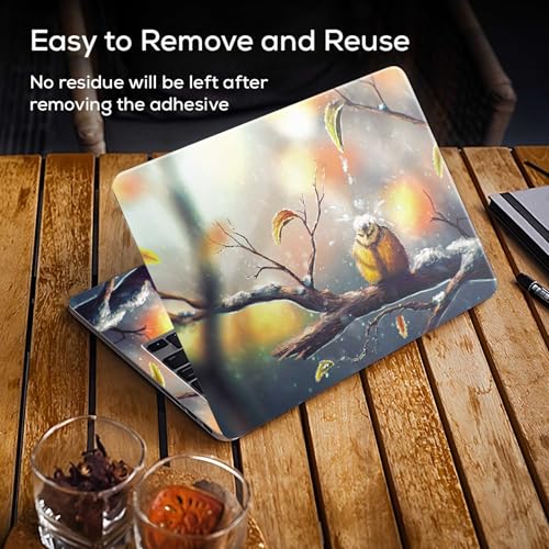 Image of Galaxsia Floral D61 Full Body Vinyl Laptop Skin /Sticker /Cover Upto 15.6 Inches Laptops Laminated-Removable-HD Quality Compatible for Hp-Dell-Sony-Lenovo-Asus etc.(15x10 Inches)