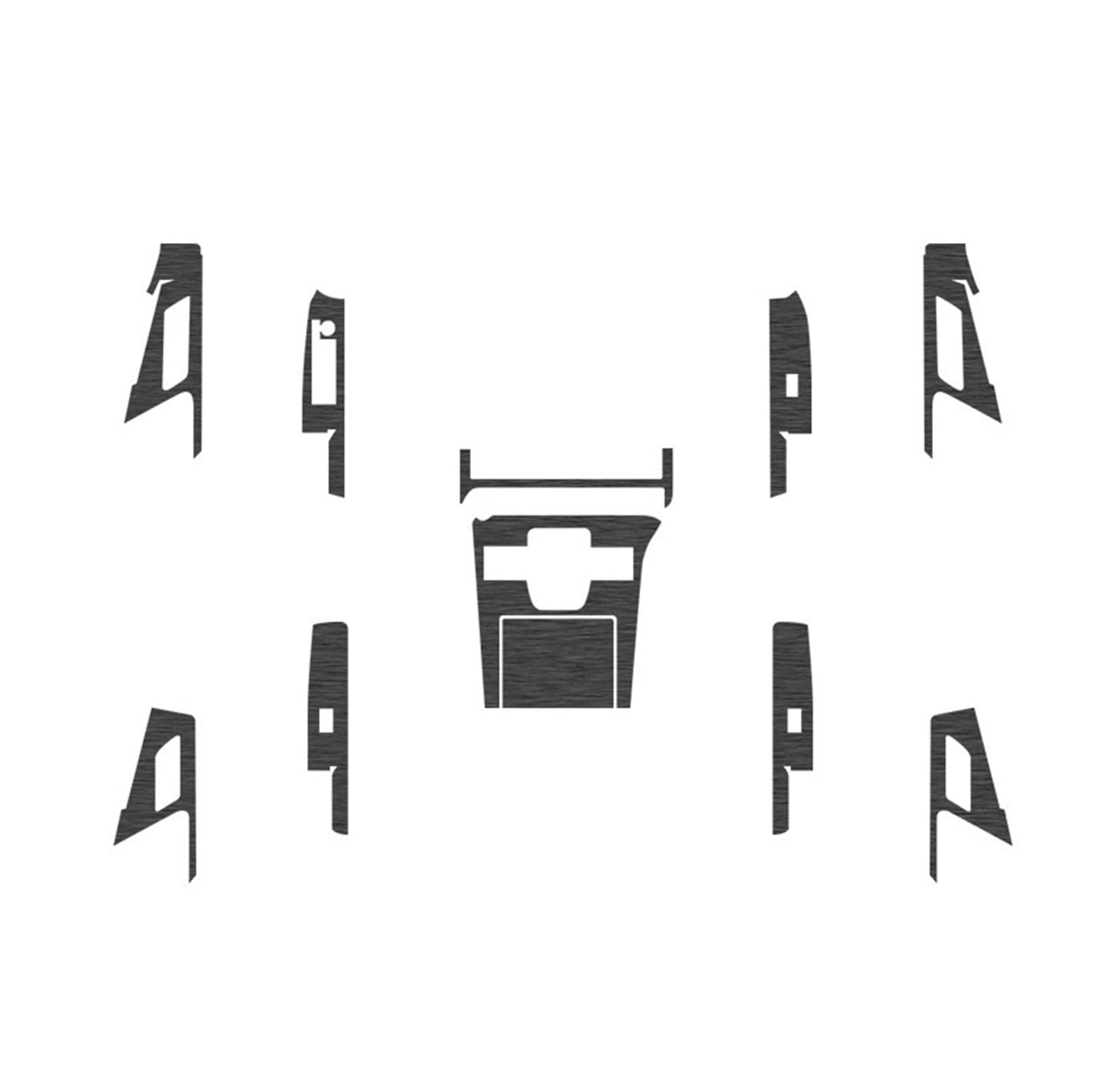 TOWBEBER for Toyota Bz4x Ea10 2022-Present Auto Lifting Window Panel Decal Gear Inner Door Protective Film Car Interior Sticker(Black)