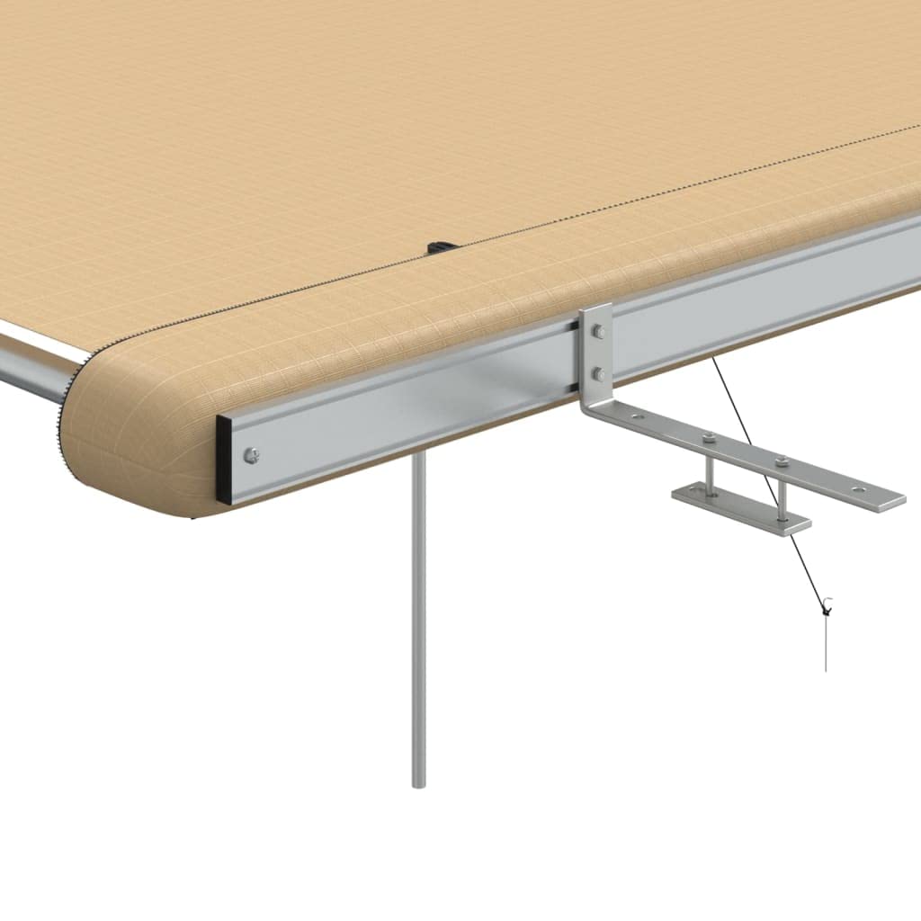 Wohnwagen-Markise Beige 3 x 3 x 2,15 m Aluminium, 160 g Polyester, wasserdichtes Vorzelt für Camping, Outdoor, Festival, Wanderung und Trekking mit Aufbewahrungstasche