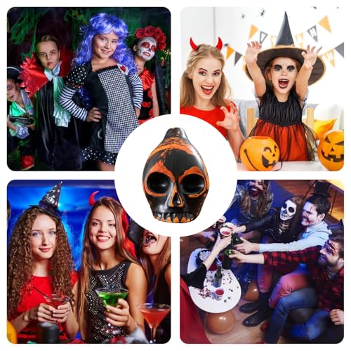 Sifflet aztèque tête de mort pour animer vos fêtes d'Halloween - 4