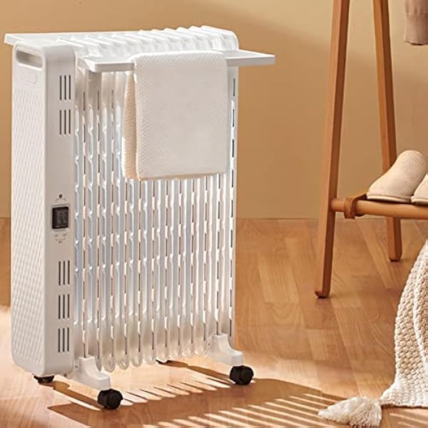 Riscaldamento Elettrico Riscaldamento, Riscaldamento Elettrico con tat, Radiatore Olio 2200 Watt Risparmio energetico, Riscaldamento rapido con convettore, Protezione da inversione