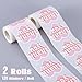 2 Rolls Thank You Stickers Small Business Pink 2.4 Inch Heart Shaped Envelope Seals 240 Pcs Self-Adhesive Thank You Labels Sticker Roll for Supporting Packaging Gift Bags Wedding Birthday