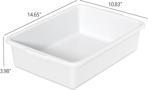 Miniatura 2 de Readsky Caja de autobús plástica comercial de 8 litros, 5 paquetes de tuberías plásticas del autobús del restaurante