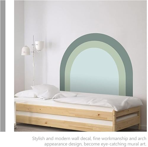 Miniatura 4 de Uonlytech Adhesivo de pared para pared, diseño de arco de semicírculo, decoración de pared, diseño geométrico, murales de pared, despegar y pegar,