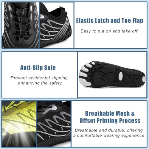 Image of Grounding Shoes with Copper, Barefoot Shoes Women Men, Wide Toe Box Hiking Barefoot Womens, Non-Slip Comfortable Breathable Water Shoes for Walking Running