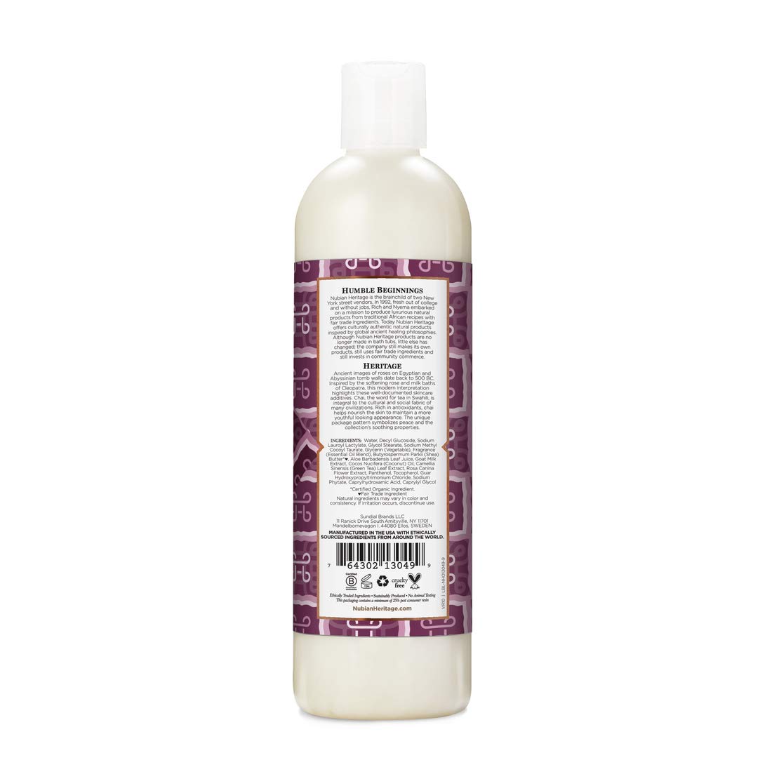 Nubian Heritage Body Wash, Goats Milk and Chai, 13 Fluid Ounce, No Color, 384.46 ml (Pack of 1) - Image 3