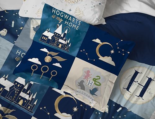 Image of Harry Potter Twin Comforter Set 5 Piece Soft Hogwarts Bedding, Multi | Fantasy, Bed in a Bag, Comforter Sheets Sham Pillowcase, Official Product, Soft Microfiber, Machine Washable, Kids Gift