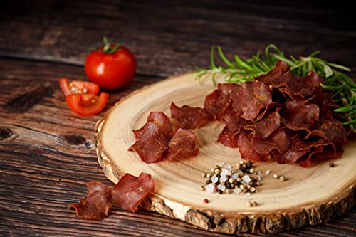 Craftsman Beef Chips | hauchdünn geräuchertes Rindfleisch | Proteinreiches Trockenfleisch | 100% Rind | knusprige Beef Jerky Chips für Party | Meat Snack to Go | Glutenfrei (2 Packungen)