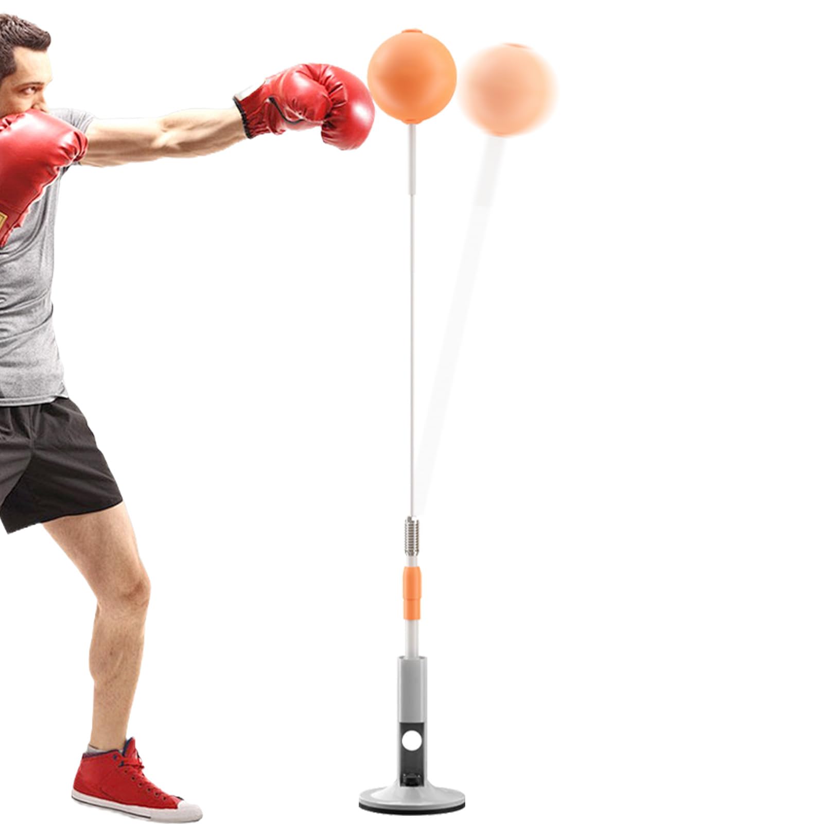 Boxreflexball, sacco da boxe riflettente, con supporto per interni e casa