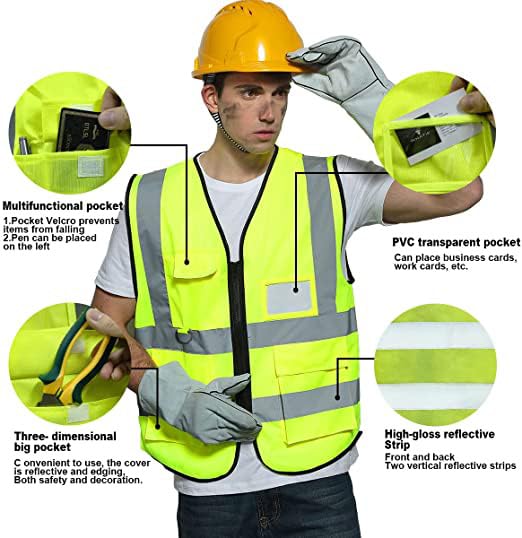 Custom Logo Vest, Personalized Safety Vest, High Visibility Safety Vest With Custom Logo Class 2 Reflective Work Vest, Meets ANSI/ISEA Standards