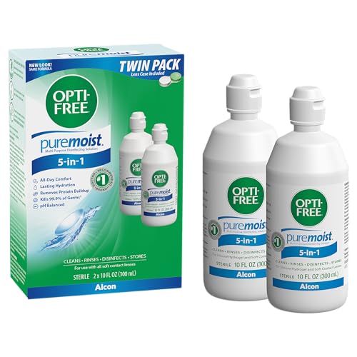 Opti-Free Puremoist Multi-Purpose Disinfecting Solution, 10 Oz (Pack of 2) by Opti-Free