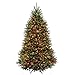 National Tree Company Pre-Lit Artificial Full Christmas Tree, Green, Dunhill Fir, Dual Color LED Lights, Includes Stand, 7.5 Feet, Dual Colored Lights
