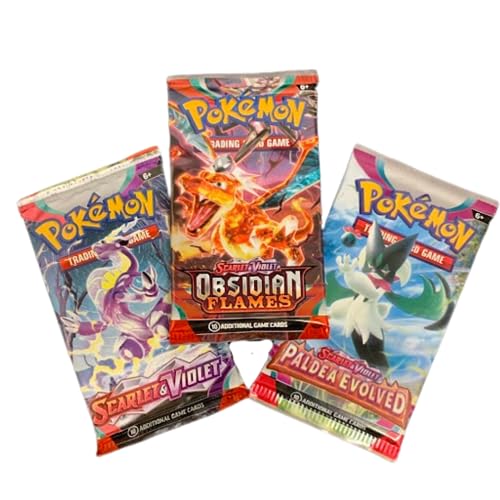 Pokemon Trading Card Game Scarlet & Violet | Random Sealed 3 Booster Pack Lot | 100% Trusted...