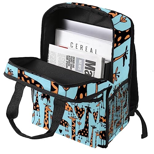 Sac à dos pour garçons motif girafe multicolore réglable