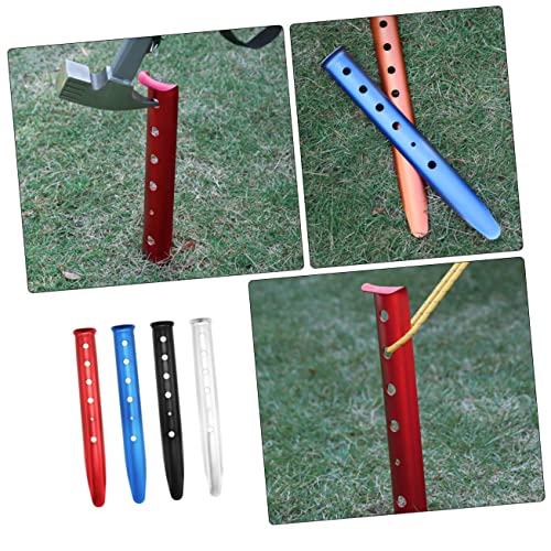 4pcs Estacas para Tienda de Campaña de Aleación de Aluminio en Forma de U para Camping Exterior Fijación en Suelo Resistente al Viento con Diseño Fácil de Sacar en Rojo Azul Negro Plateado miniatura 7