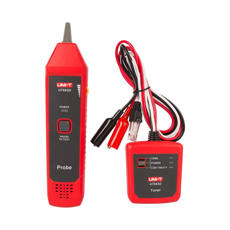 UNI-T UT682 UT682D Wire Tracker Toner Probe Telephone Line Network Cable Ethernet LAN Tester Calibration Detector Line Finder(UT682)