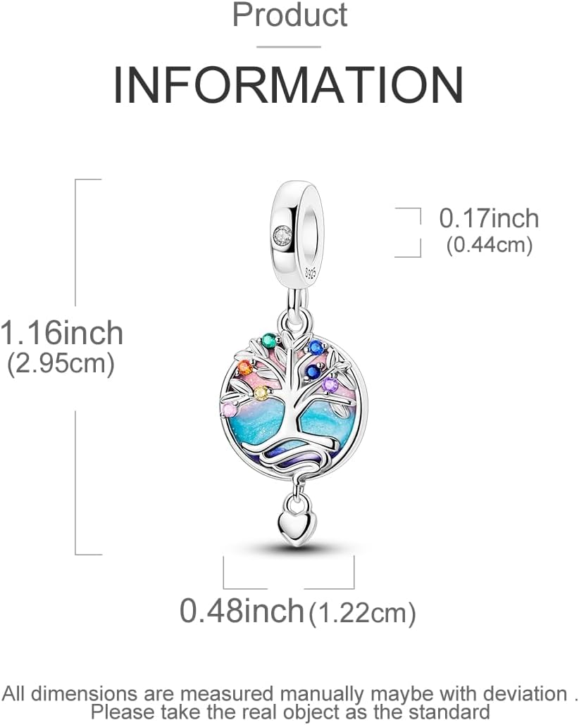 LAZA Charms for Bracelets 925 Sterling Silver Butterfly Summer Travel Ocean Lucky Charm Beads Pendant Jewelry for Women Mom - Image 3