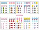 Kids Nail Stickers Full Nail Wraps Self Adhesive Nail Polish Strips for Kids Girls Nail Art Decorati
