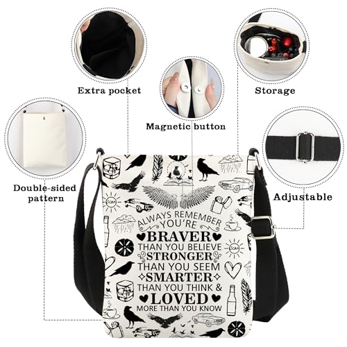 CMNIM Dark Romance Book Series Merch Hood Book Lover Crossbody Bag Gifts for Romance Book Reader Gifts3