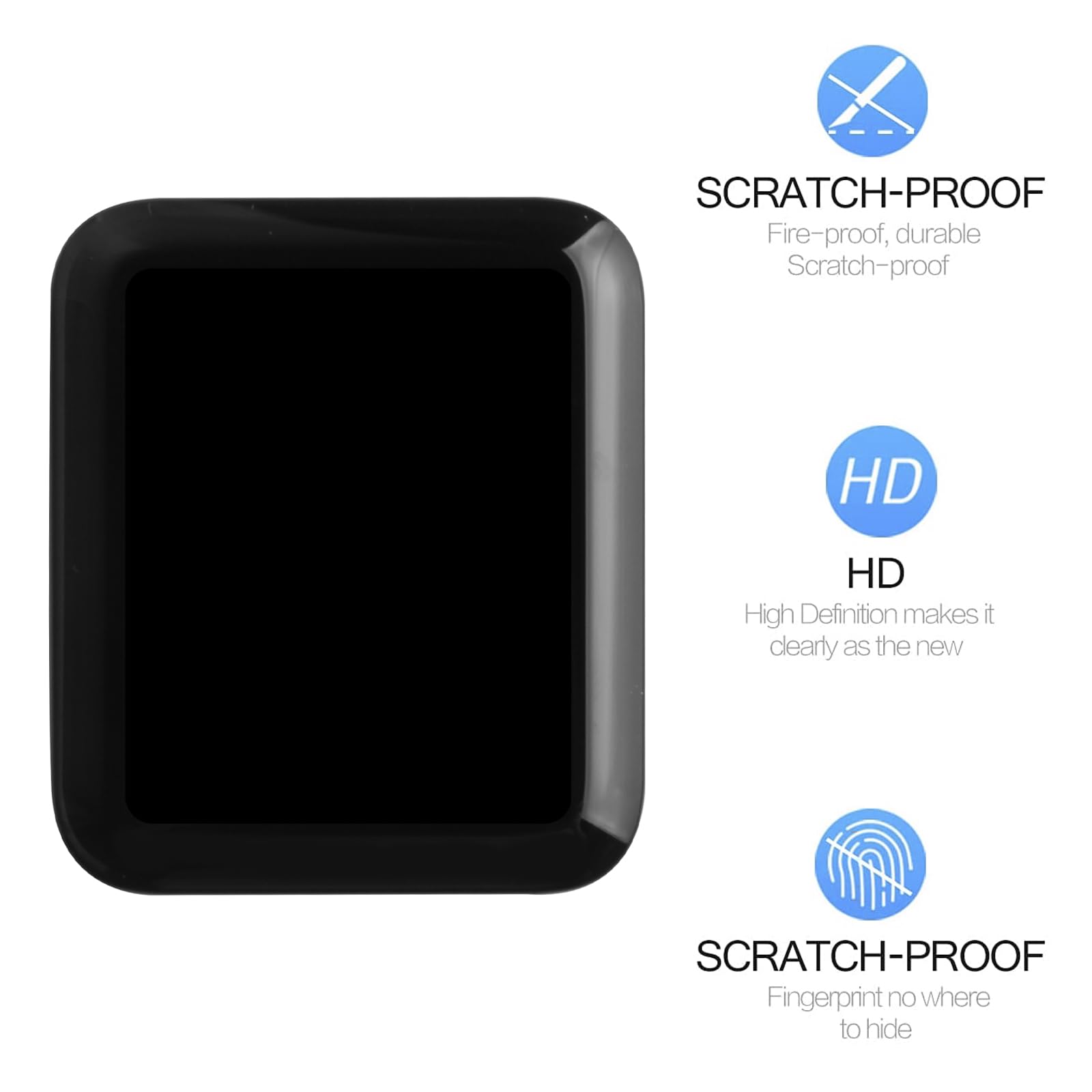 Écran LCD de rechange pour Apple Watch Series 3 42 mm pour Apple Watch Series 3 Écran tactile numériseur en verre avec capteur en verre Assemblage complet avec pièce de réparation (GPS 42 mm)