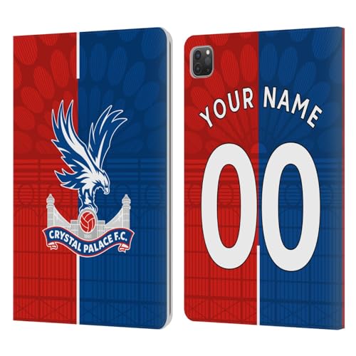 Head Case Designs Officially Licensed Custom Customized Personalized Crystal Palace Football Club Home 2023/24 Kit Leather Book Wallet Case Cover Compatible with Apple iPad Pro 11 2020/2021 / 2022