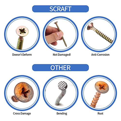 210 Pcs Wood Screws Assortment Set - Image 3