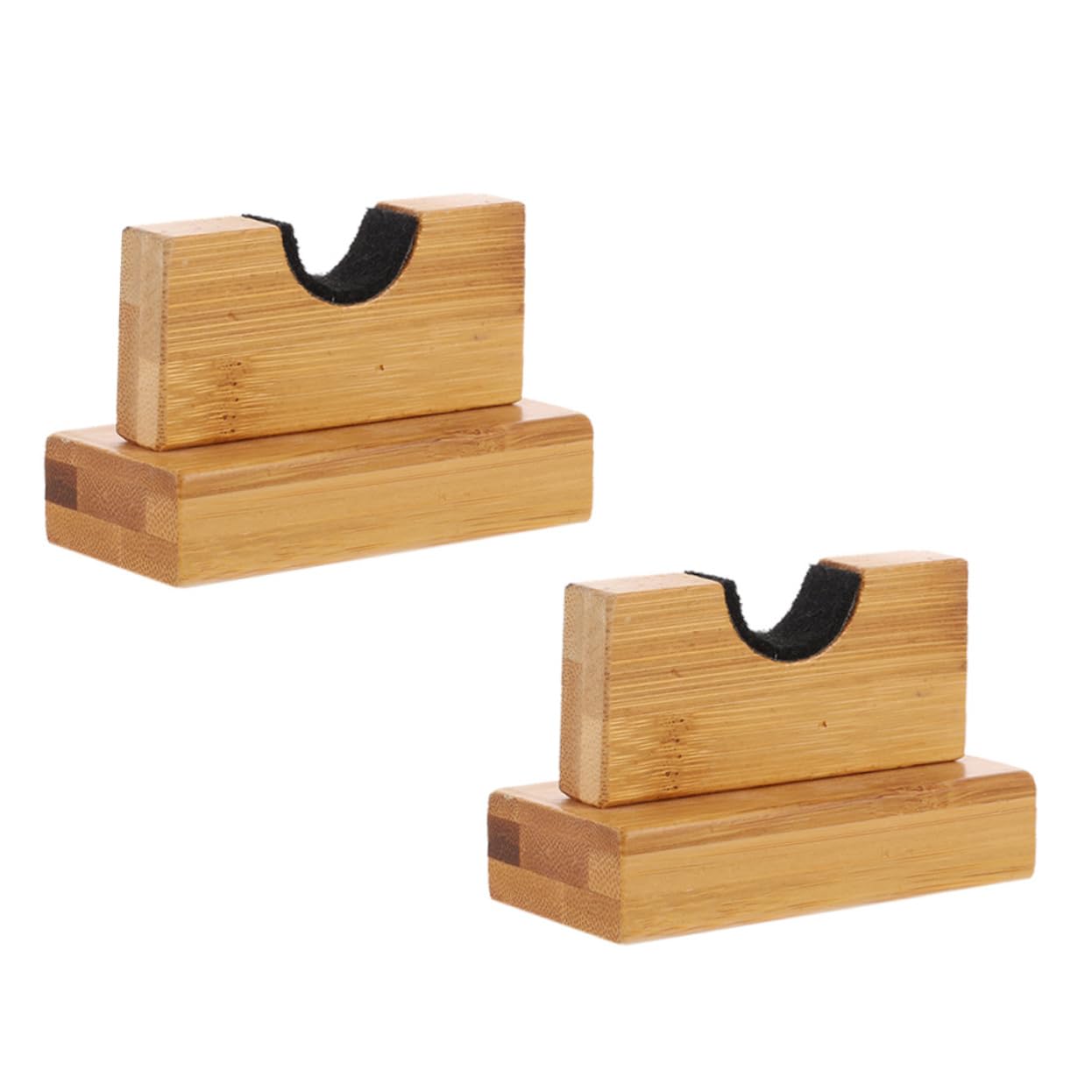 GOOHOCHY Bamboo Baseball Bat Holder 2 Pack Desktop Bat Rack Baseball Accessories for Balls Displaying Organizer