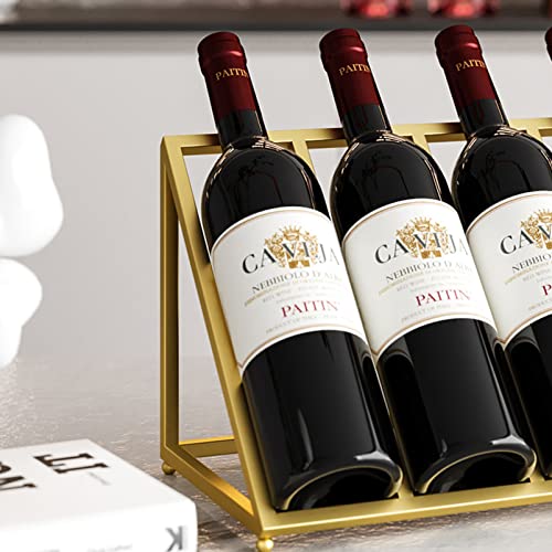 Soporte metálico para vino de 5 botellas para mesa y encimera miniatura 4