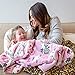 PediPocket Kidz Patented Foot Blanket â€“ Fancy Feline â€“ 40â€ x 50â€ with 15â€ Deep Foot Pocket, Plush Velvety Fleece Blanket for Kids â€“ Everyday Luxurious Comfort, Machine Washable, Great Gift Idea