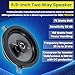 2 Pack Speaker Upgrade For 2007-2018 Jeep Wrangler JK JKU & Grand Cherokee, Commander, Liberty, Dodge Challenger, Durango, Dakota, Nitro, Chrysler 6.5 Inch 2-Way Car Audio Speaker Replace OEM 77KICK10