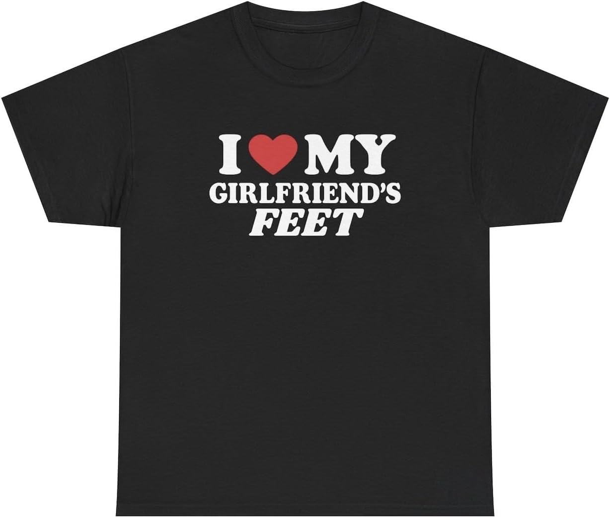 iNexTone I Love My Girlfriends Feet T Shirt Funny Inappropriate Foot Fetish Relationship (5XL) Black