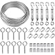 Seilspanngarnitur Tootaci 30m Drahtseil 2mm Stahlseil mit M5 Seilspanner