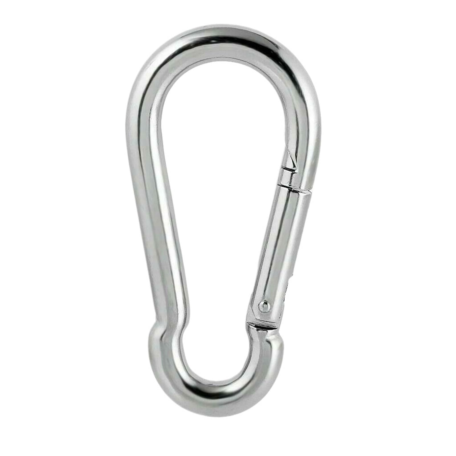 4 Pezzi in Acciaio Inossidabile 304 for Barche, 6x60 mm, con Apertura Esterna, Gancio a Scatto, moschettone, Clip a Molla, Chiusura Rapida di Sicurezza, ferramenta con Chiave di Blocco