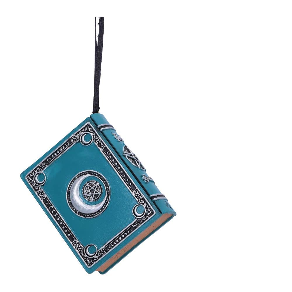 Nemesis Now Book of Dreams Hanging Ornament 7cm, Resin, Blue, Book of Dreams Hanging Ornament, Crescent Moon Design - Image 4