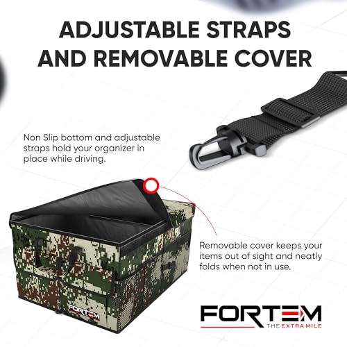 image for FORTEM Trunk Organizer For SUV Car Trunk Organizer, Foldable Storage, 