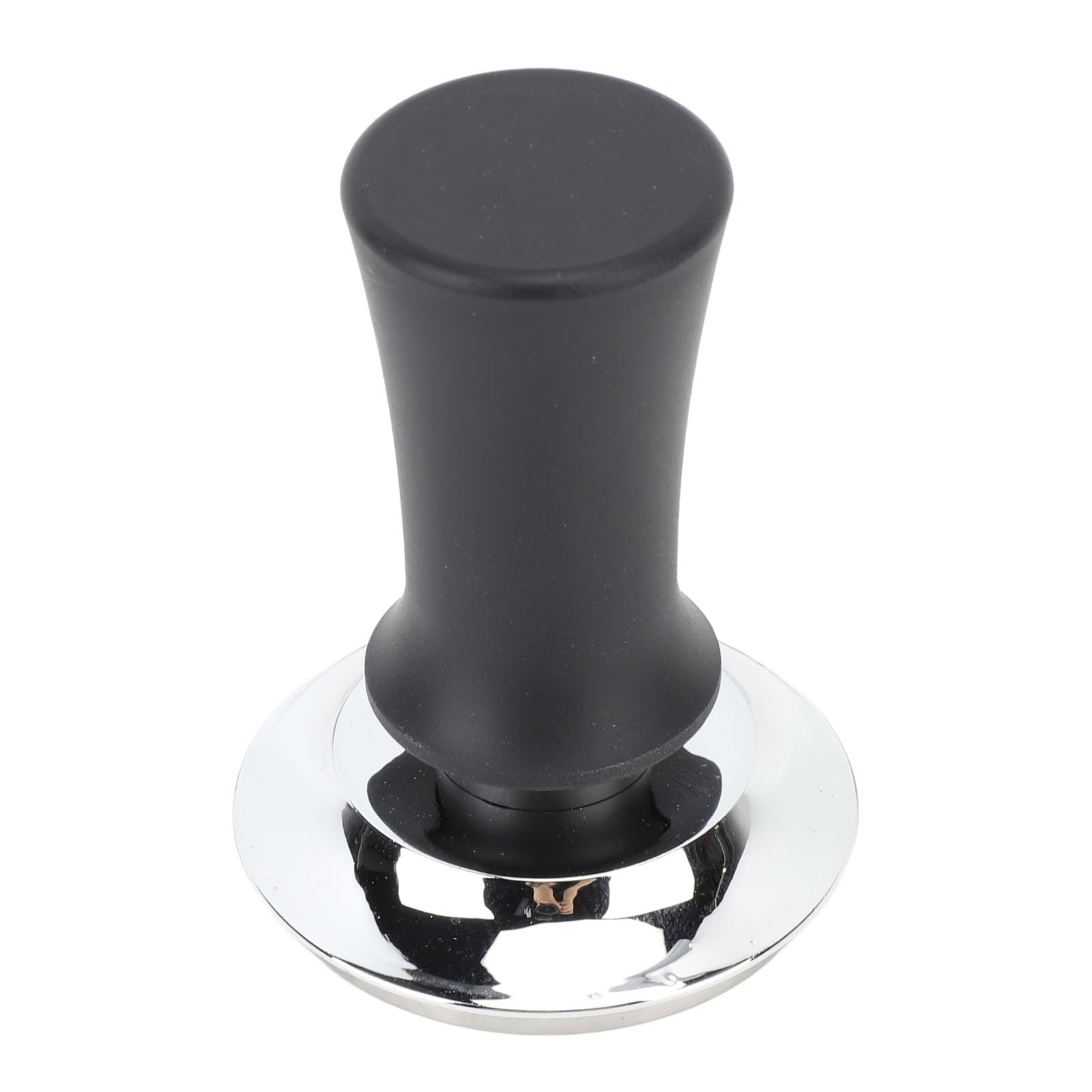 Tamper Hand Tamper, Stainless Steel Stainless Steel Espresso Tamper with Comfortable Grip for Coffee Machine Accessories (Black Flat Bottom)