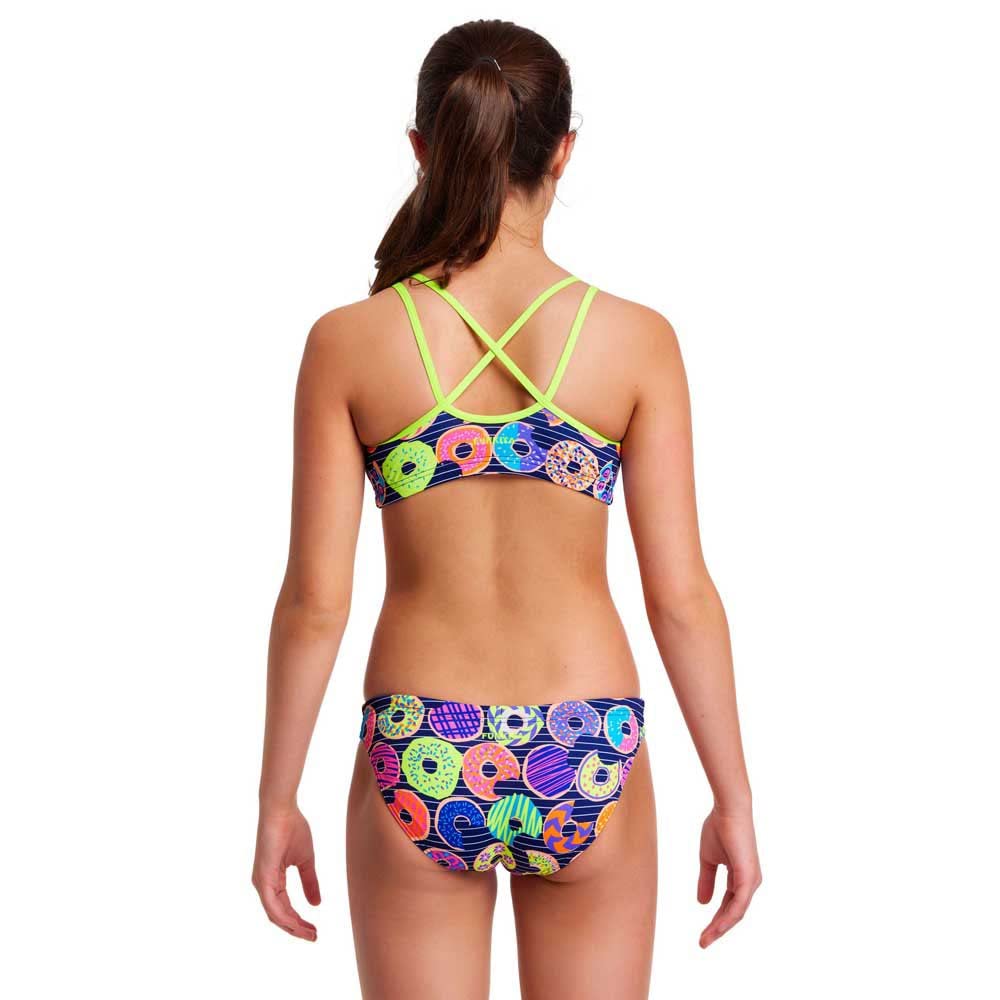 Funkita Schwimmbikini Mädchen Dunking Donuts - Bunter Bikini für das Schwimmtraining