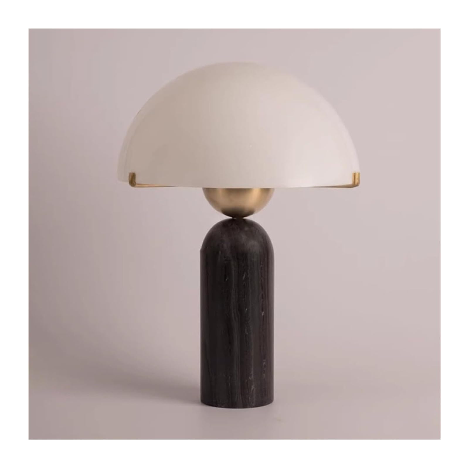 Lampada da tavolo moderna a forma di cupola, paralume in vetro smerigliato