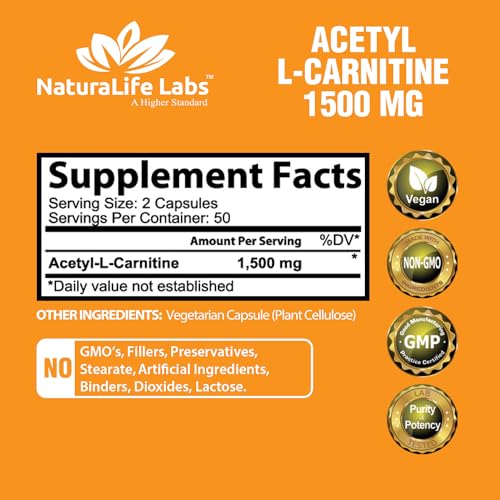 image for NaturaLife Labs A Higher Standard Acetyl L-Carnitine 1,500 mg High Pot